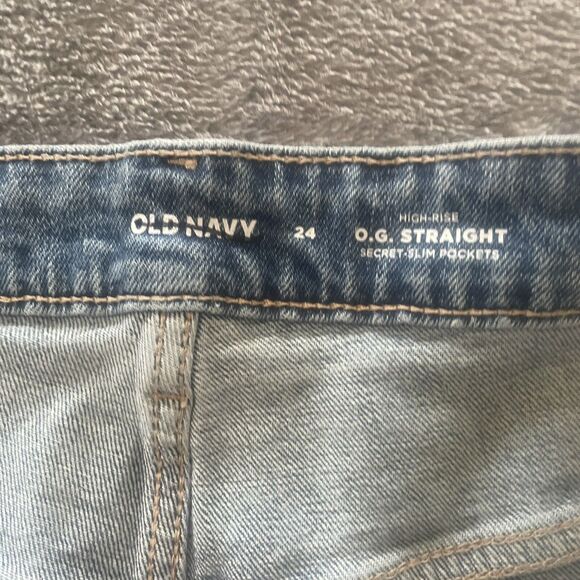 Old Navy Jeans Women's Plus 24 Denim O.G. Straight High Rise Button Fly Slim NEW - Picture 5 of 16